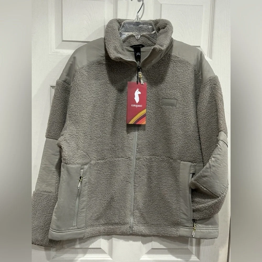 Cotopaxi Women's XL Bacano Fleece Jacket Pebble Tan NWT Relaxed Fit